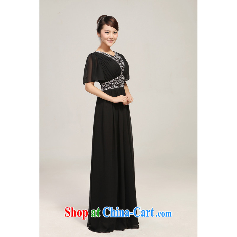 White manually staple the Pearl River Delta is long, snow-woven choral stage clothing dance clothing choral conductor serving black S, her spirit (Yanling), online shopping