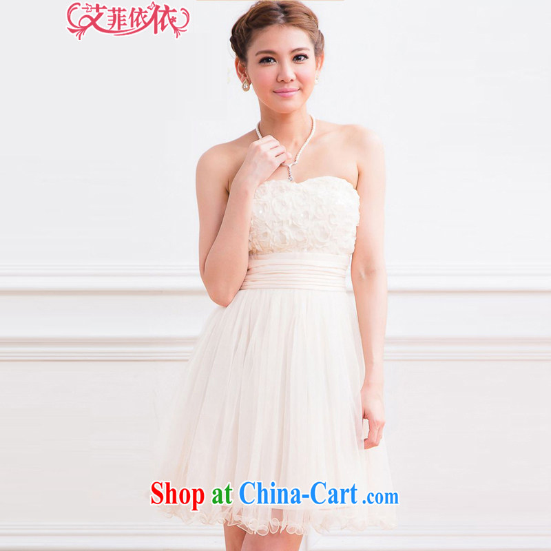 The heartrending wrapped chest-waist bare chest small dress 2015 Korean version of the new women short marriage banquet bridal wedding toast the shaggy skirts 4792 red XL, the parting, and shopping on the Internet