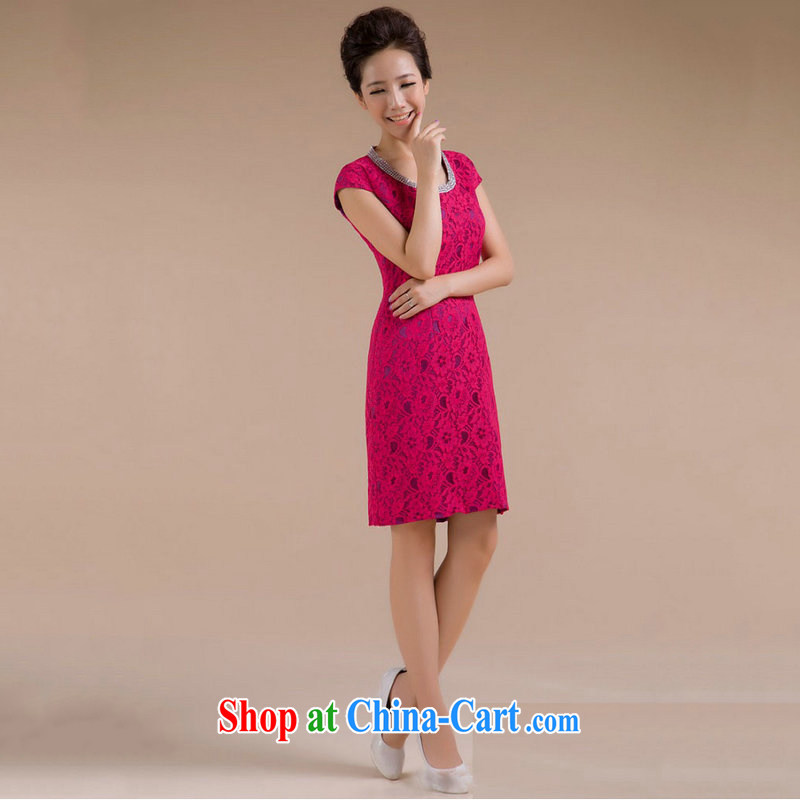 It is also optimized condolence new stylish round-collar body floral decor is simple and cultivating small dress XS 7123 red XXL, yet also optimize their swords into plowshares, and shopping on the Internet