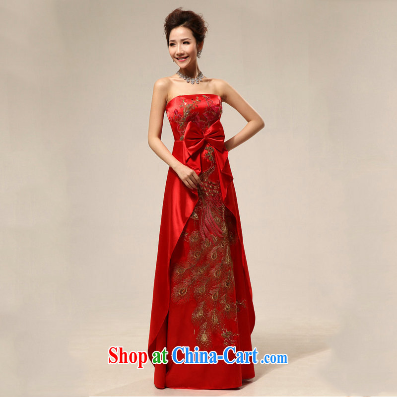 It is also optimized condolence new stylish bridal wedding dress uniform toast red wedding dresses maternity wedding dresses XS 7110 red XXL, yet also optimize their swords into plowshares, and shopping on the Internet