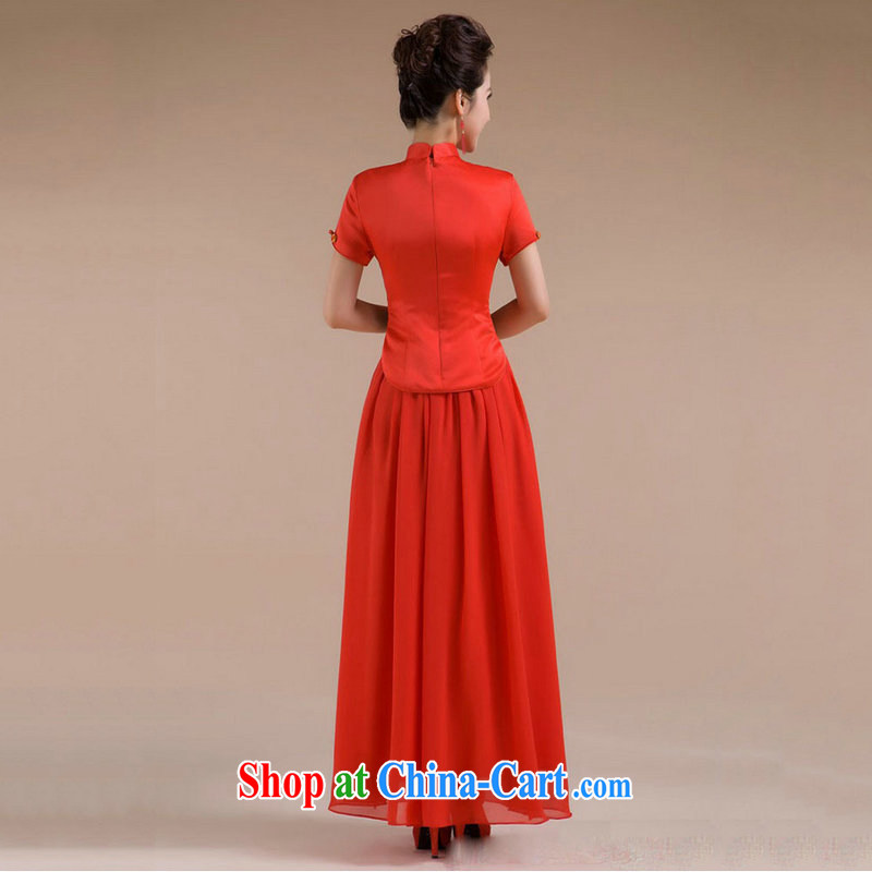 It is also optimized condolence new short and cultivating beautiful floral gauze long skirt dress XS 7109 red XXL, yet also optimize their swords into plowshares, and shopping on the Internet