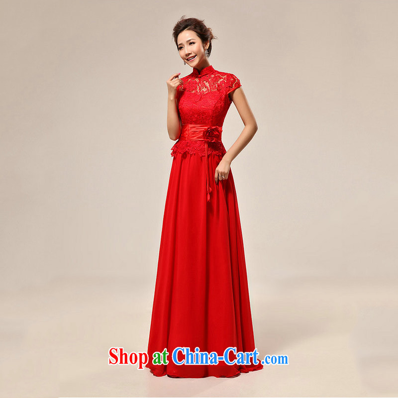 It is also optimized condolence new luxury of a sense field shoulder red lace bridal wedding dress XS 7106 red XXL, yet also optimize their swords into plowshares, and shopping on the Internet