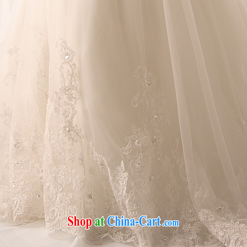2015 new MTF Princess Mary Magdalene chest wedding tied with satin lace long-tail crowsfoot parquet drill retro Korean wedding s 1389 tail 100 173 cm - M, garden, shopping on the Internet