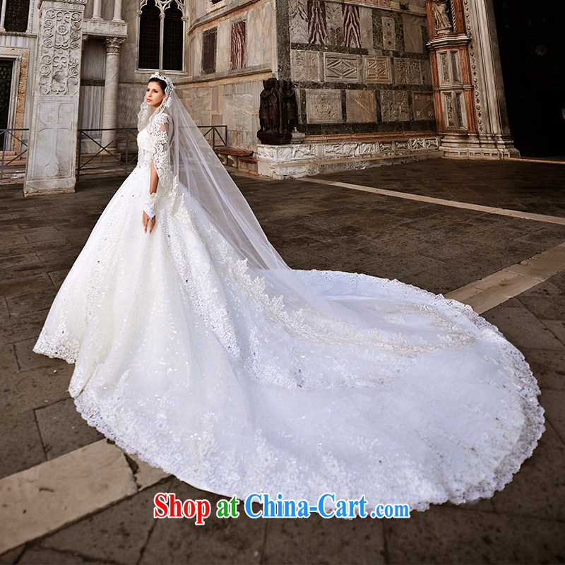Full court, Venice 2015 new wedding dresses s 21,442 parquet drill shoulder strap wipe chest luxurious tail shaggy tail 150 173 cm - M, full chamber-fang, and shopping on the Internet