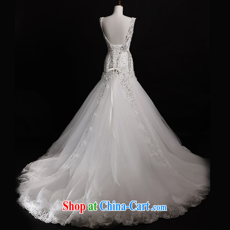 Full court, Venice 2015 new wedding dresses s 21,431 shoulder-tail end crowsfoot parquet drilling bridal wedding 80 CM tail 173 - M, garden, shopping on the Internet