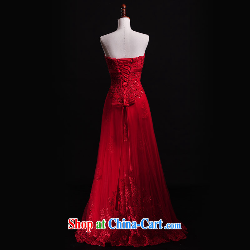 Full court, 2015 New Red wedding dresses S 21,433 A with parquet drill lace custom erase chest bridal dresses red with paragraph 173 - M, garden, shopping on the Internet