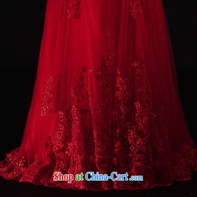 Full court, 2015 New Red wedding dresses S 21,433 A with parquet drill lace custom erase chest bridal dresses red with paragraph 173 - M, garden, shopping on the Internet