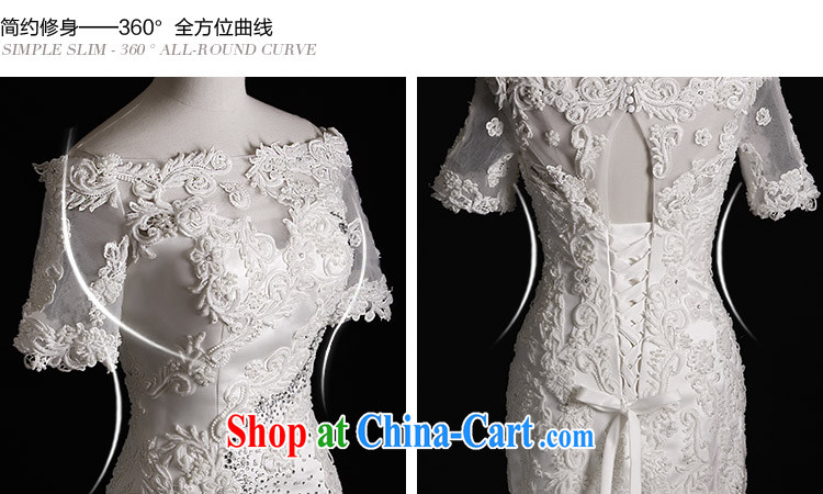 Garden 2015 new wedding dresses S 1341 package shoulder cuff crowsfoot tail lace a field shoulder white tail 50 CM 173 - M pictures, price, brand platters! Elections are good character, the national distribution, so why buy now enjoy more preferential! Health