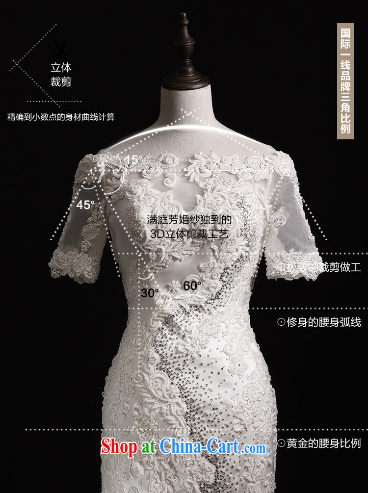 Garden 2015 new wedding dresses S 1341 package shoulder cuff crowsfoot tail lace a field shoulder white tail 50 CM 173 - M pictures, price, brand platters! Elections are good character, the national distribution, so why buy now enjoy more preferential! Health