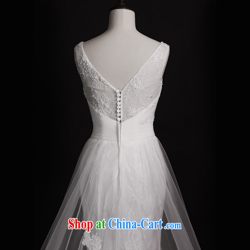 Full court, 2015 new shoulder strap wipe chest lace white bridal wedding S 21,430 crowsfoot tail wedding dresses-tail 100 173 cm - M, garden, shopping on the Internet
