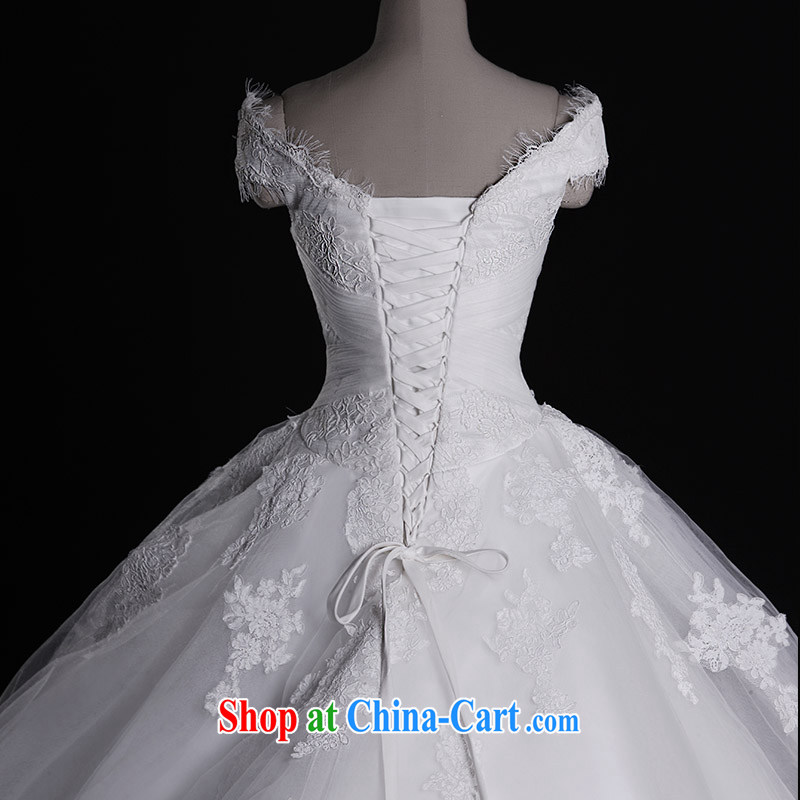 Full court, 2015 new bridal wedding dresses s 21,439 word V shoulder for shoulder strap shaggy tail wedding-tail 100 173 cm - M, garden, shopping on the Internet