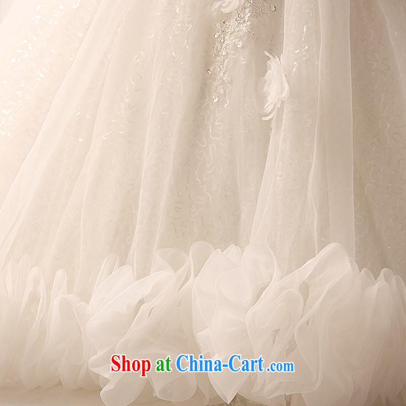 Full court, 2015 new wedding dresses bare chest heart-shaped chest cloud decorated bridal wedding flower manually S 1381 tail 60 CM tailored to full chamber-fang, shopping on the Internet
