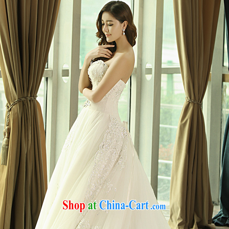Full court, 2015 new wedding dresses 1342 S erase chest lace V for long-tail winter bridal wedding-tail 100 CM tailored, garden, shopping on the Internet