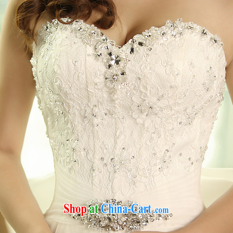 Full court, 2015 new wedding dresses 1342 S erase chest lace V for long-tail winter bridal wedding-tail 100 CM tailored, garden, shopping on the Internet