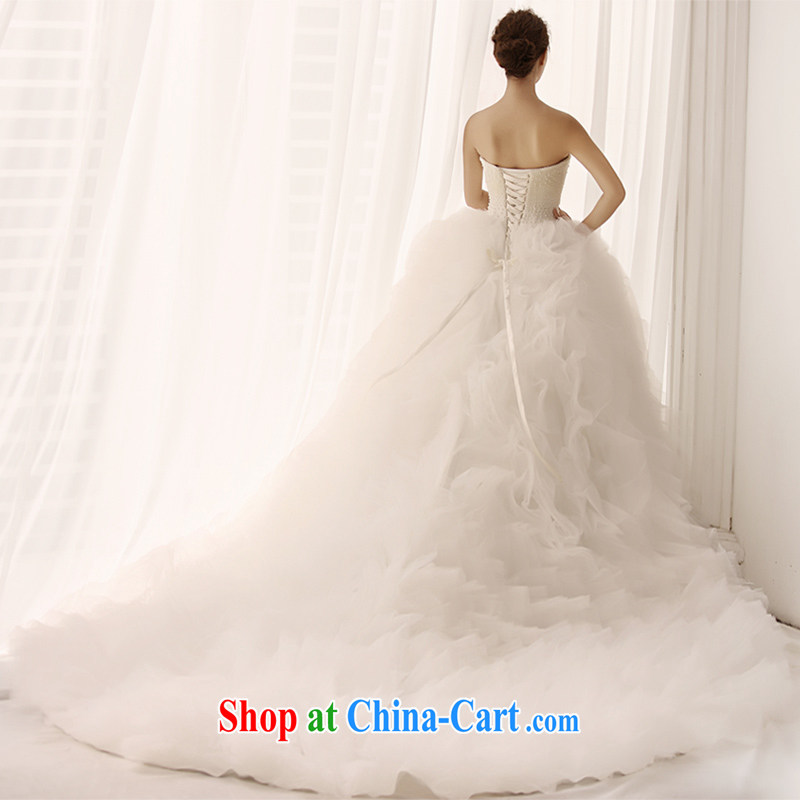 Full Court, who won the Hong Kong Wind bridal wedding dresses wiped his chest shaggy long-tail up to spring, wedding S 1398 tail 80 cm are tailored to full chamber-fang, shopping on the Internet