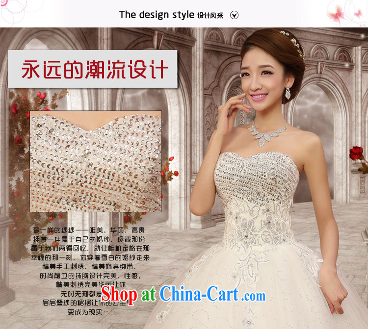 Diane M Ki wedding dresses 2014 new luxury, water drilling Korean Princess Mary Magdalene chest strap wedding winter Korean wedding white S pictures, price, brand platters! Elections are good character, the national distribution, so why buy now enjoy more preferential! Health