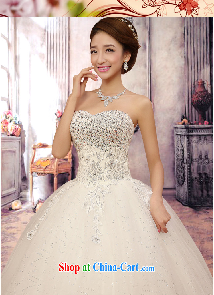 Diane M Ki wedding dresses 2014 new luxury, water drilling Korean Princess Mary Magdalene chest strap wedding winter Korean wedding white S pictures, price, brand platters! Elections are good character, the national distribution, so why buy now enjoy more preferential! Health