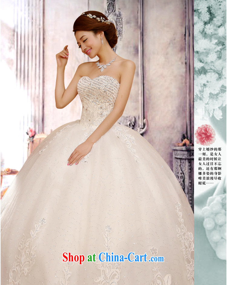 Baby bridal wedding dresses 2014 New Luxury Water drilling Korean Princess Mary Magdalene chest strap wedding winter Korean wedding white XXL pictures, price, brand platters! Elections are good character, the national distribution, so why buy now enjoy more preferential! Health