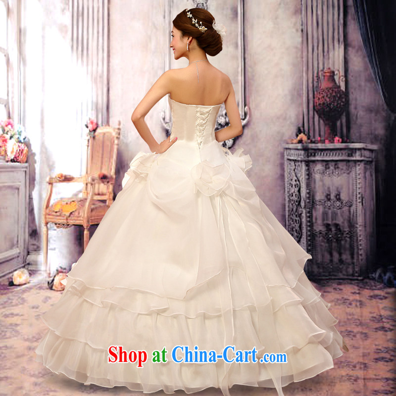 Baby bridal wedding dresses 2014 new sweet retro tied with a bare chest wedding dresses Korean version with Princess bride sweet European root yarn multi-tier wedding white XXL, my dear Bride (BABY BPIDEB), online shopping