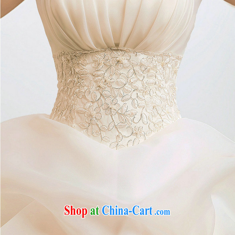 Optimize Hung-Korean version of the new, wipe his chest to Princess graphics thin shaggy wedding dresses XS 8055 m White XXL, optimize, and shopping on the Internet