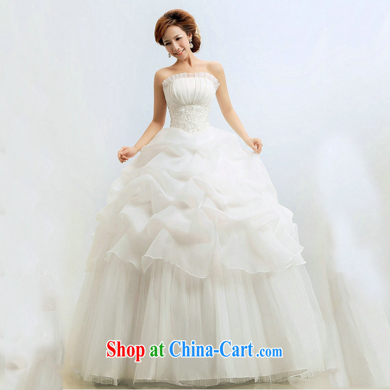Optimize Hung-Korean version of the new, wipe his chest to Princess graphics thin shaggy wedding dresses XS 8055 m White XXL, optimize, and shopping on the Internet