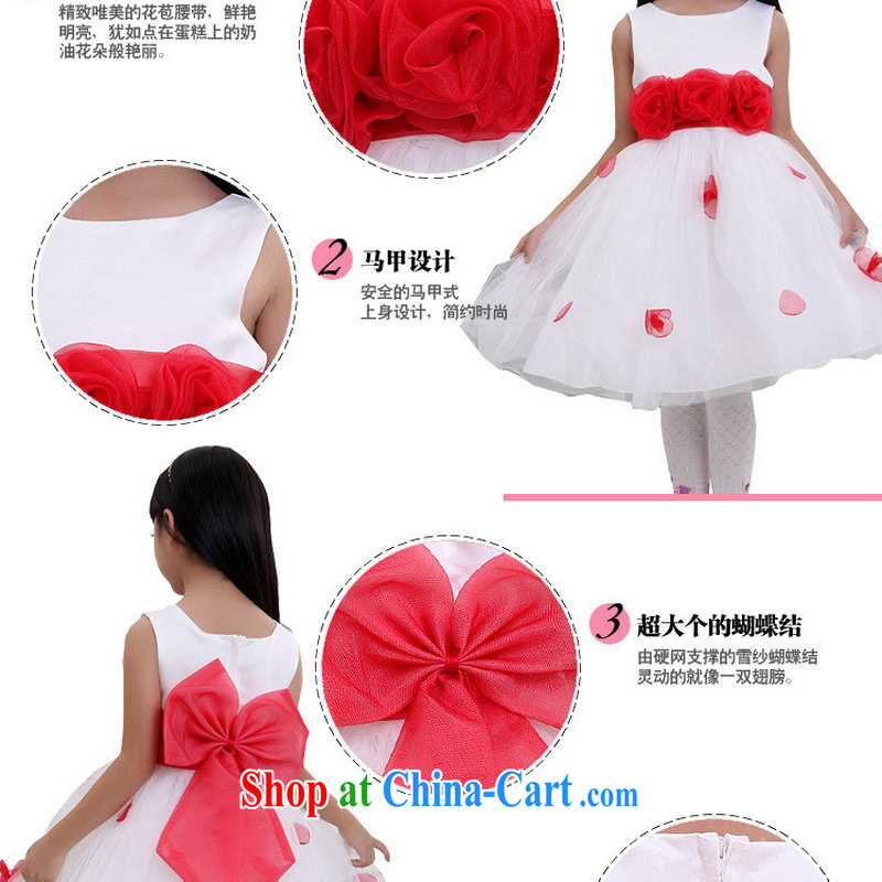 Optimize Hung-new uniforms Princess skirt flower girl dress children's wedding dresses XS 8045 white 10 yards, optimize, and shopping on the Internet
