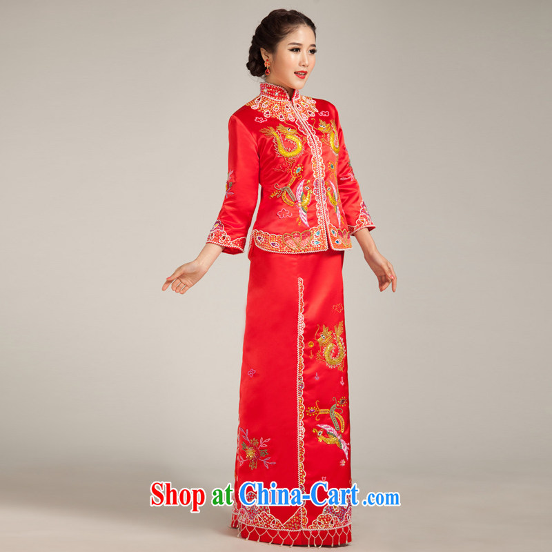 Moon 珪 guijin use phoenix bridal dresses and skirts and skirt bridal dresses long Chinese Dress red M code from Suzhou shipping, 珪 Keun (guijin), online shopping