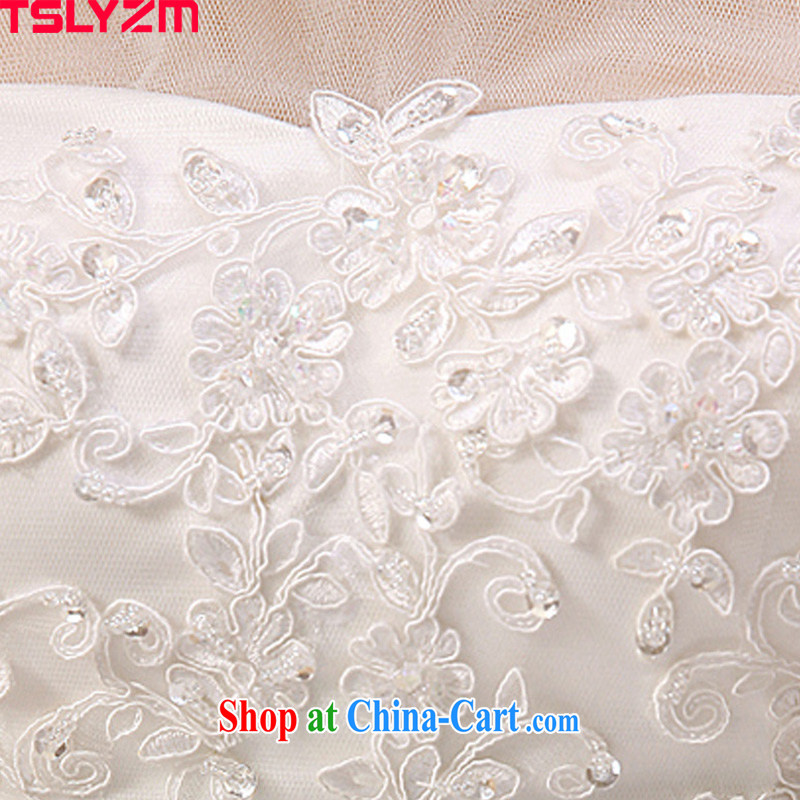 2015 Tslyzm new bride is also wedding dresses lace Korean Korean-style strap graphics thin retro Palace style with wedding dress white XXL, Tslyzm, shopping on the Internet