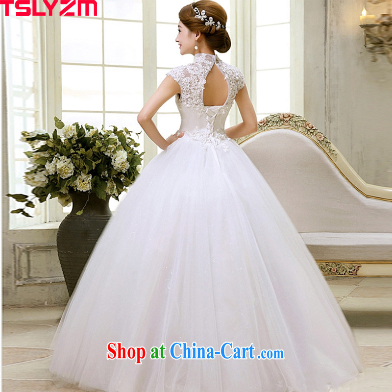 The angels, according to wedding dresses new, 20,151 field shoulder lace Princess bridal straps with pregnant women with cuff shoulder package wedding short sleeve retro wedding dresses L, Tslyzm, shopping on the Internet