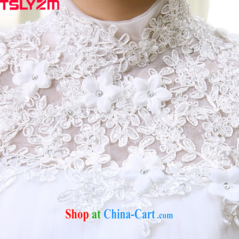 The angels, according to wedding dresses new, 20,151 field shoulder lace Princess bridal straps with pregnant women with cuff shoulder package wedding short sleeve retro wedding dresses L, Tslyzm, shopping on the Internet