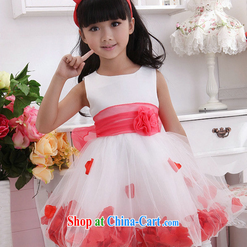 Optimize Philip Wong Yu-hong new Princess dress birthday party serving children performances XS dresses 8039 white 10 yards, optimize, and shopping on the Internet