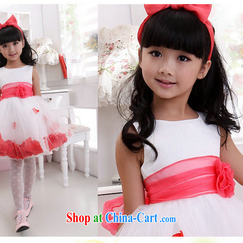 Optimize Philip Wong Yu-hong new Princess dress birthday party serving children performances XS dresses 8039 white 10 yards, optimize, and shopping on the Internet