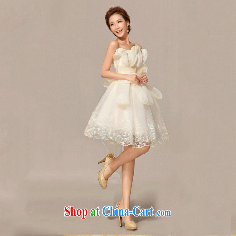 Optimize Hung-new Korean-style short erase chest bridesmaid dress uniform toast XS 8040 champagne color XXL, optimize, and shopping on the Internet