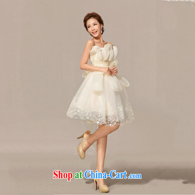 Optimize Hung-new Korean-style short erase chest bridesmaid dress uniform toast XS 8040 champagne color XXL, optimize, and shopping on the Internet