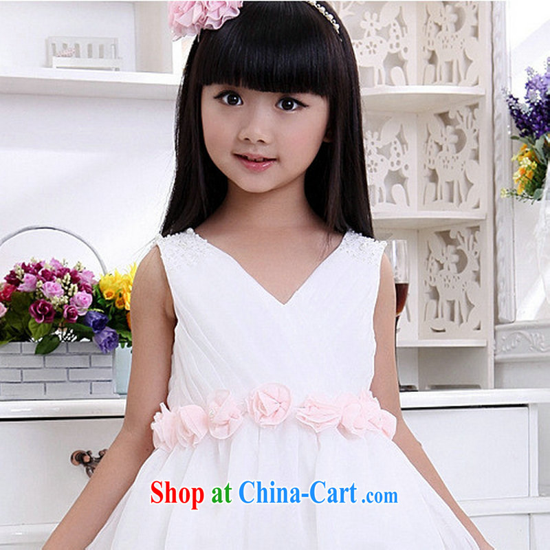 Optimize Hung-new children's wedding dresses children's entertainment show service birthday with XS 8047 white 10 yards, optimization, and, shopping on the Internet