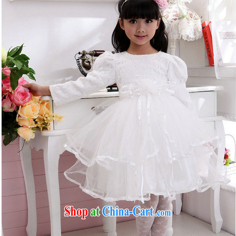 Optimize Hung-New flower shaggy skirts children show dress birthday Princess skirt XS 8041 white 10 yards, optimize, and shopping on the Internet