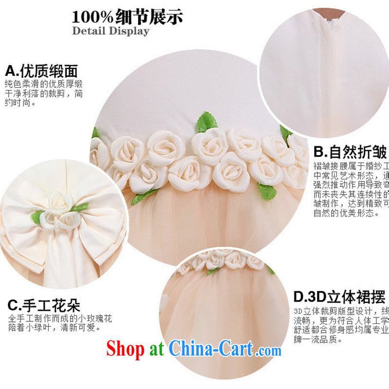Optimize Hung-shaggy dress children's bridesmaid dress flower girl wedding serving children White Dress dance performances XS service 8059 champagne color dress with 10 yards, optimize, and shopping on the Internet