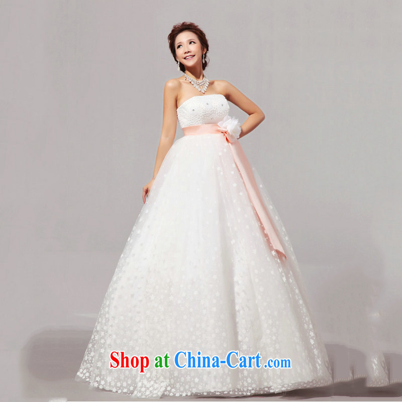 Optimize Hung-new Korean-style ribbons pregnant women high waist with bare chest wedding XS 8050 white L, optimize, and shopping on the Internet