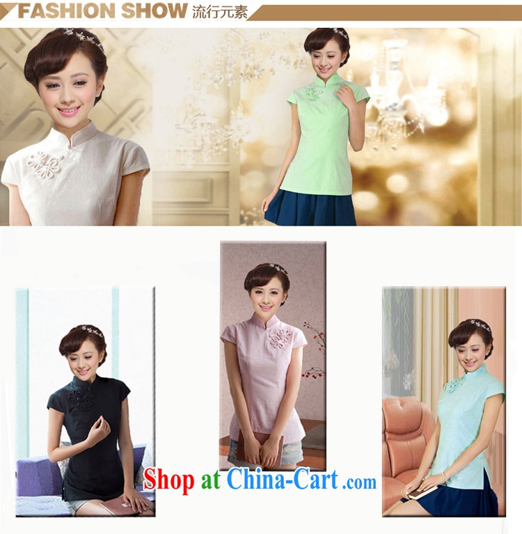 Slim li know 2014 spring new Canadian Orchid cotton robes T-shirt China wind summer Chinese ethnic wind QW 1200 cream XXL pictures, price, brand platters! Elections are good character, the national distribution, so why buy now enjoy more preferential! Health