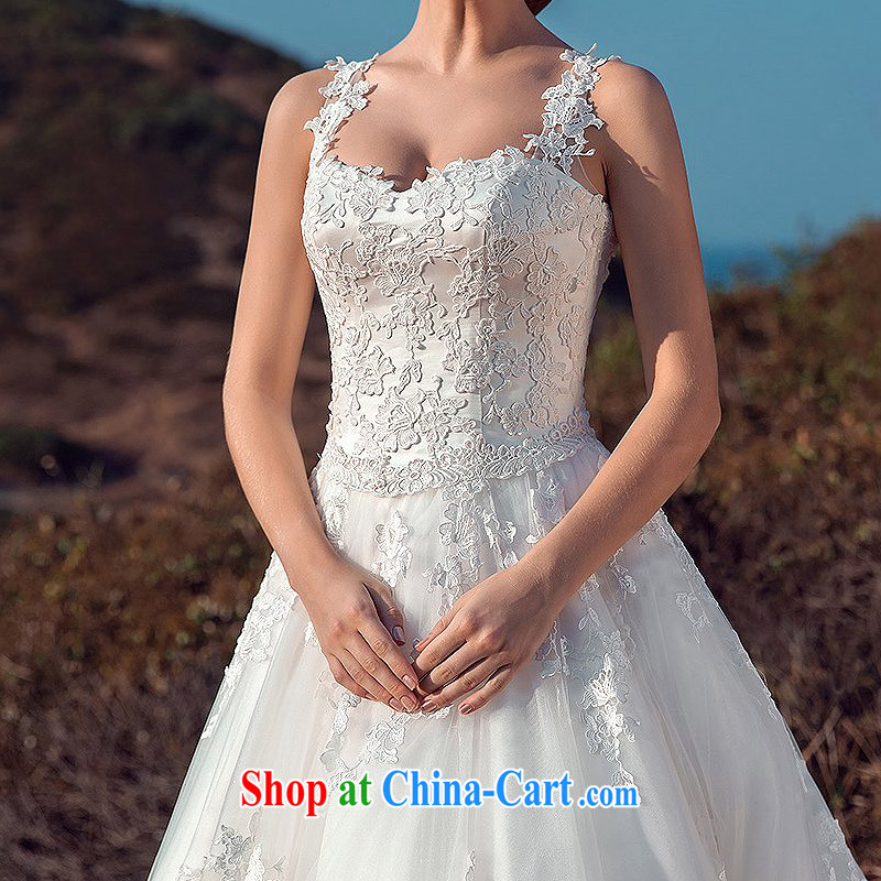 The bride's wedding dresses 2015 new wedding Palace elegant lace-tail wedding shoulder strap wedding A L 511, a bride, and shopping on the Internet