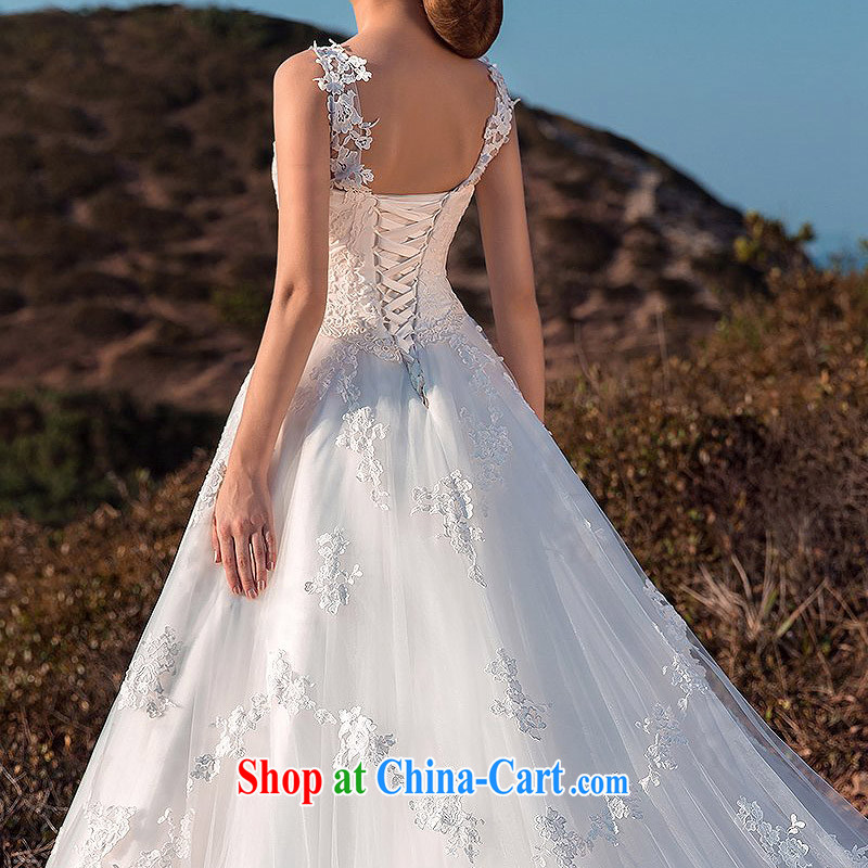 The bride's wedding dresses 2015 new wedding Palace elegant lace-tail wedding shoulder strap wedding A L 511, a bride, and shopping on the Internet