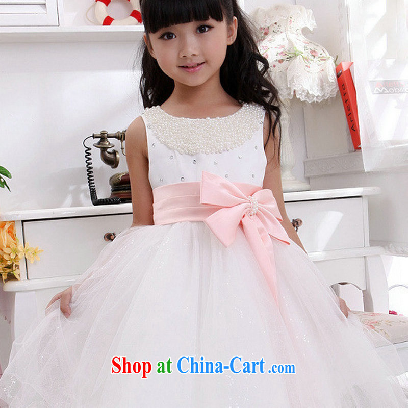 Optimize Philip Wong Yu-hong children dress girls Princess dress flower dress skirts and children's performances take lace wedding, long XS 3001 pink bow tie 10 code, optimize, and shopping on the Internet