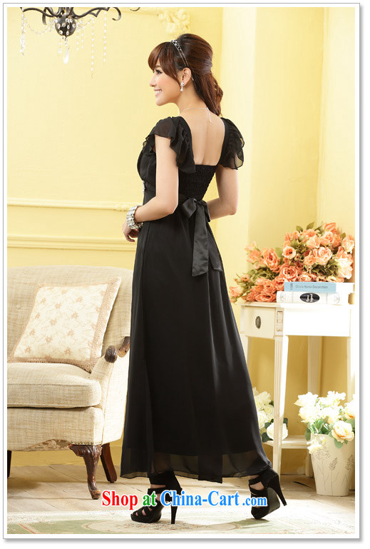 Shallow end (QIAN MO) high quality custom fine diamond link-back light shoulder cuff noble long version dress dress black XXXL pictures, price, brand platters! Elections are good character, the national distribution, so why buy now enjoy more preferential! Health