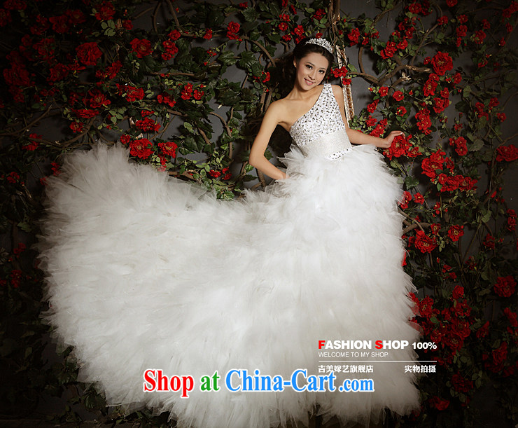 Vladimir Putin, and the wedding dresses, marry us performing arts 2015 new single shoulder Korean Princess dress with tail 532 bridal wedding dresses with long XXXL pictures, price, brand platters! Elections are good character, the national distribution, so why buy now enjoy more preferential! Health