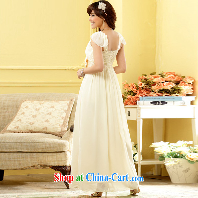 The Parting long evening dress 2015 Korean version of the new women the banquet moderator dinner appointment mask shoulder thin waist dresses 4970 champagne color XXXL code, the parting, and shopping on the Internet
