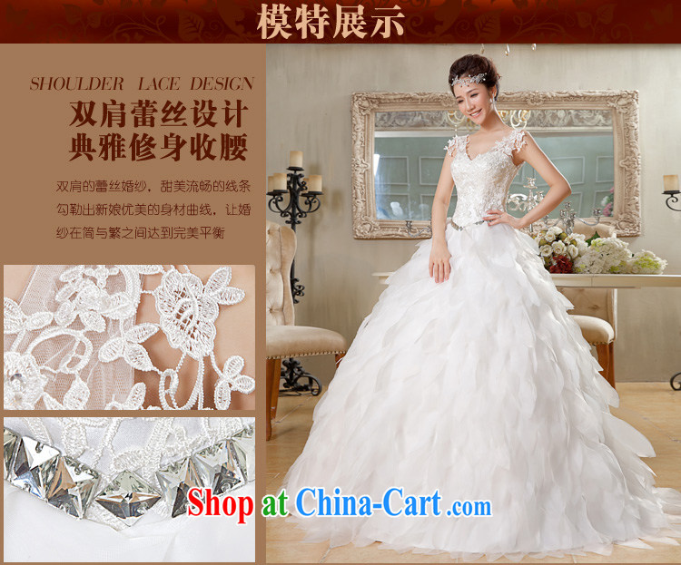 Jessica covers wedding new 2014 white Korean-style with dual shoulder strap V-neck feather wedding 2062 m White XL pictures, price, brand platters! Elections are good character, the national distribution, so why buy now enjoy more preferential! Health
