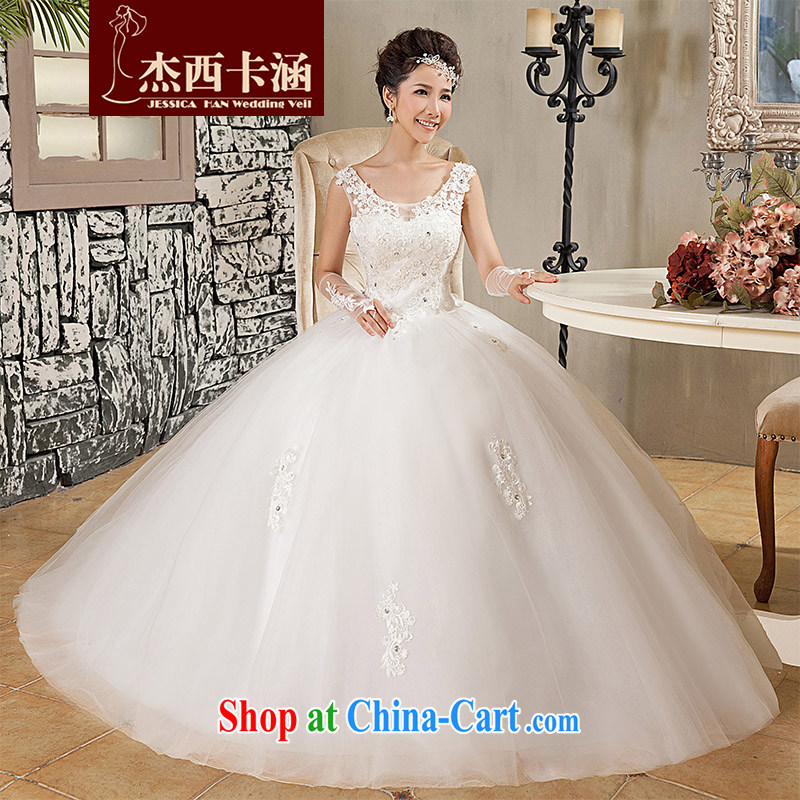Jessica covers new 2014 version won a field package shoulder wedding lace Princess with strap wedding 2065 m White XL, Jessica (jessica han), and, on-line shopping