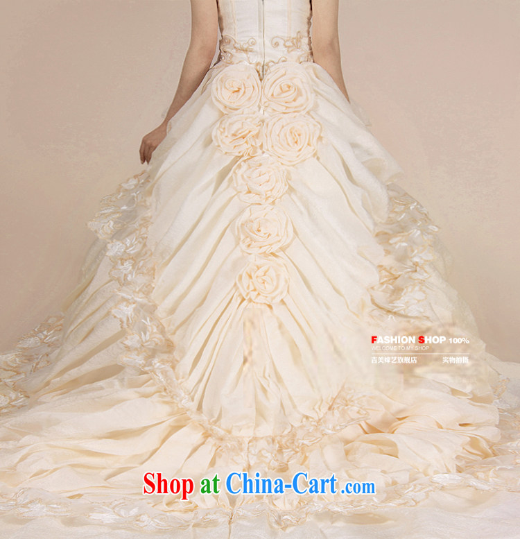wedding dresses Jimmy married arts 2015 new erase chest Korean wedding HT 3557 tail bridal wedding champagne color XXL pictures, price, brand platters! Elections are good character, the national distribution, so why buy now enjoy more preferential! Health
