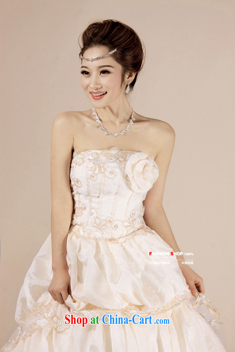 wedding dresses Jimmy married arts 2015 new erase chest Korean wedding HT 3557 tail bridal wedding champagne color XXL pictures, price, brand platters! Elections are good character, the national distribution, so why buy now enjoy more preferential! Health