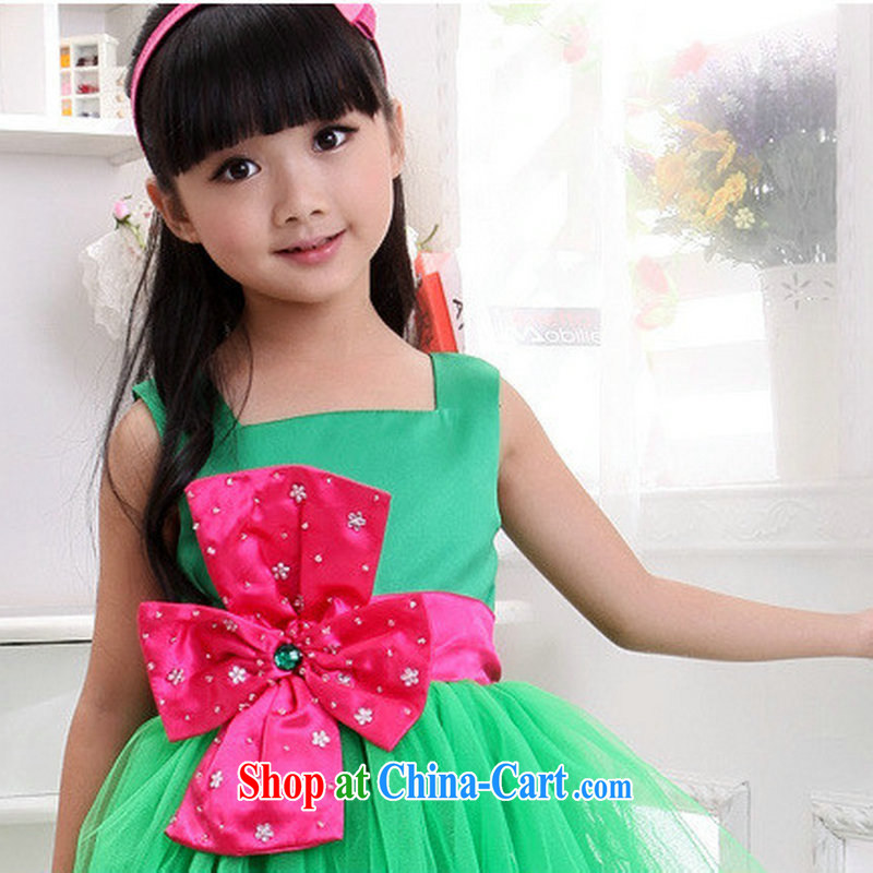 Optimize Philip Wong Yu-hong New children show service shaggy flower dress dresses XS 8044 green2 code, optimize, and shopping on the Internet